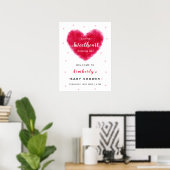 Een schatje Valentijns babyshower welkom Poster (Thuiskantoor)
