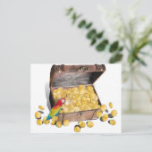Een schatkist van Pirate Briefkaart (Staand voorkant)