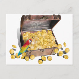 Een schatkist van Pirate Briefkaart