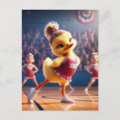 Een schattelijke cheerleader eend briefkaart (Voorkant)