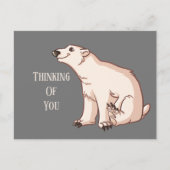 Een schattig beer met een polair gezicht. briefkaart (Voorkant)