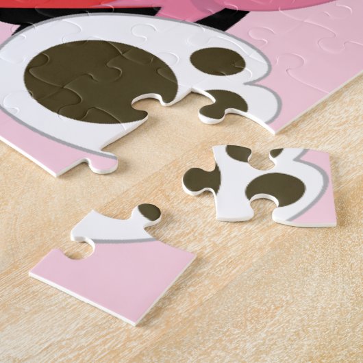 Een schattig beer van Panda met hart Legpuzzel (Zijkant)