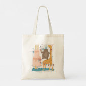 Een schattig beest. Funny beer giraffe crocodile Tote Bag (Achterkant)