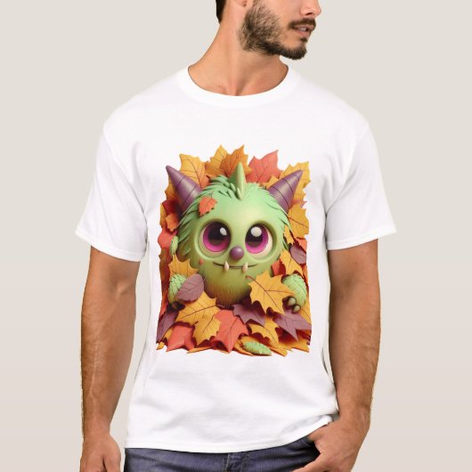 Een schattig, chartreuse en mauve beest peeks t-shirt (Voorkant)