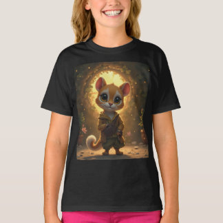 Een schattig eekhoorn T-shirt met korte mouwen