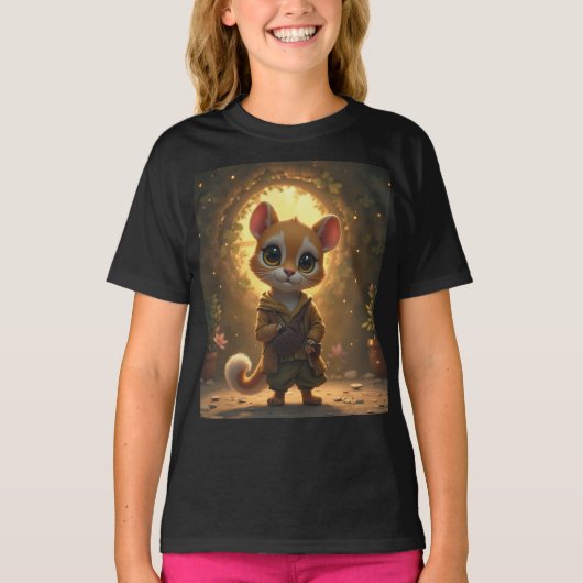 Een schattig eekhoorn T-shirt met korte mouwen (Voorkant)
