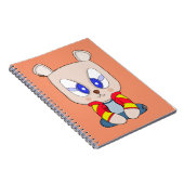 Een schattig en stijlvol beer met een oorpiercing notitieboek (Rechterzijde)