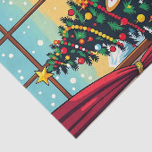 Een Schattig Festief Corgi Kerstfeest Tissuepapier (Detail)