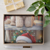 Een Schattig Festieve Poodle Kerst Tissuepapier (Geschenk)