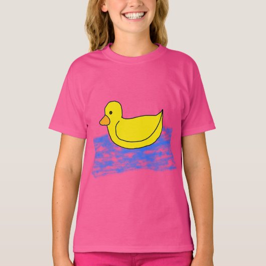 een schattig geel eendje T-shirt (Voorkant)