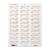 Een schattig gekleurd donut Baby shower adresetike Etiket (Full Sheet)