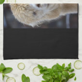 Een schattig gezicht van een alpiaca theedoek (Gevouwen)