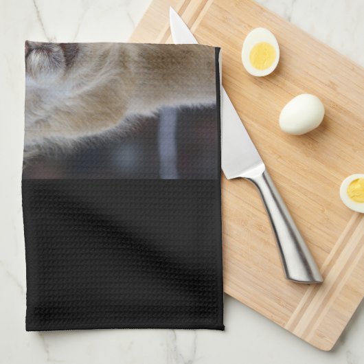 Een schattig gezicht van een alpiaca theedoek (Quarter Fold)