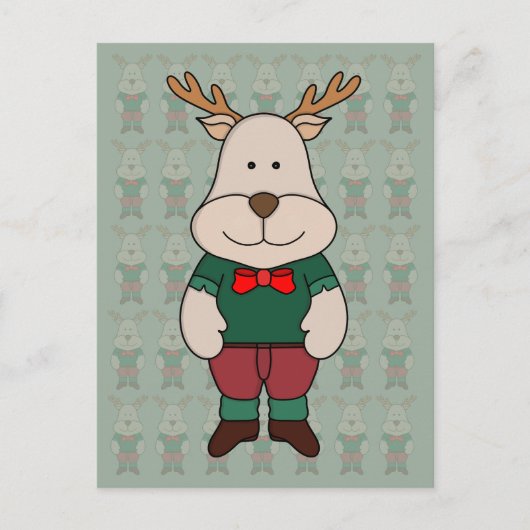 Een schattig hert briefkaart (Voorkant)