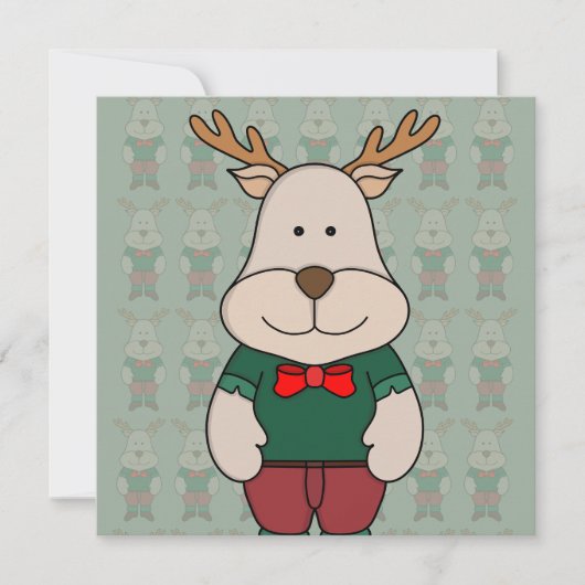 Een schattig hert kaart (Voorkant)