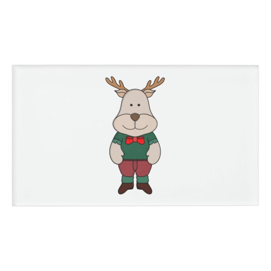 Een schattig hert naambadge (Voorkant)