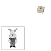 Een schattig hert rubberstempel (Gestempeld)