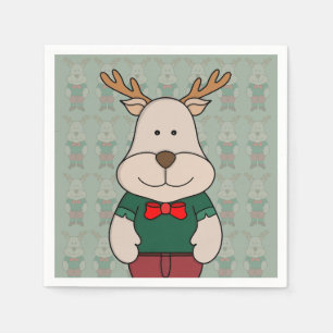 Een schattig hert servet