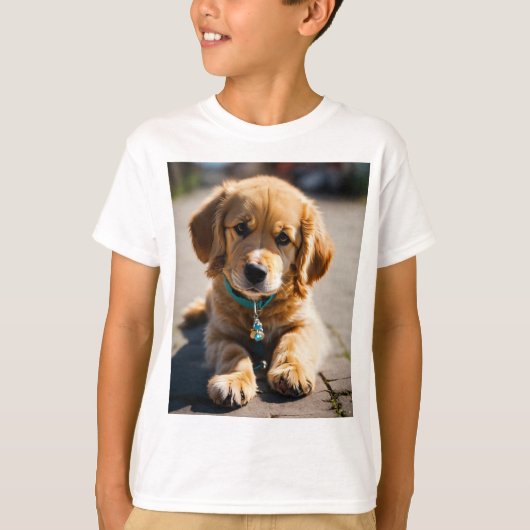 Een schattig hondenprint T-shirt (Voorkant)