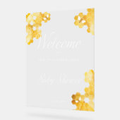 Een schattig honingje onderweg naar het Baby showe Acryl Bord (Hoek)