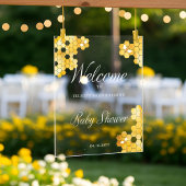 Een schattig honingje onderweg naar het Baby showe Acryl Bord