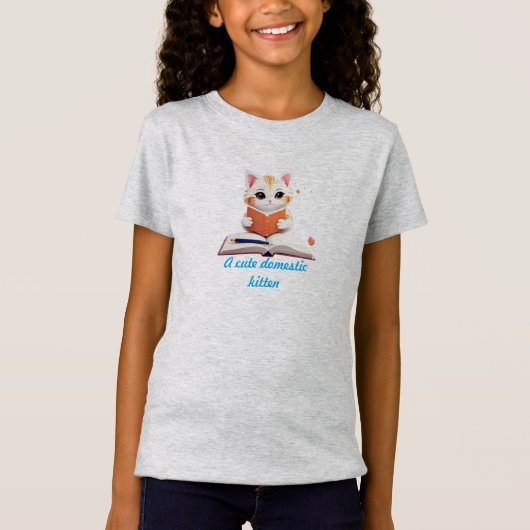 Een schattig huiskitten t-shirt (Voorkant)