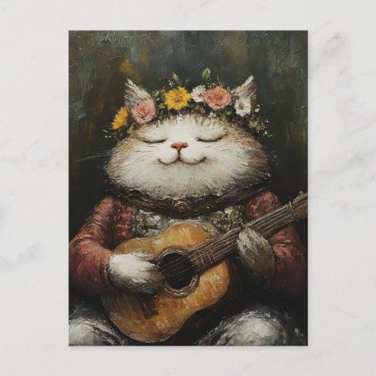 Een Schattig Kat Briefkaart (Voorkant)