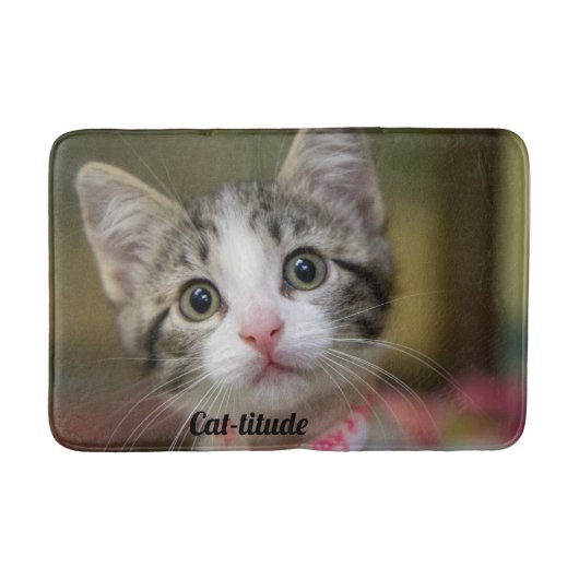 Een schattig katje met groene ogen badmat (Voorkant)