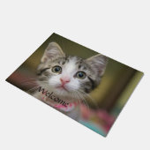Een schattig katje met groene ogen deurmat (Schuin)