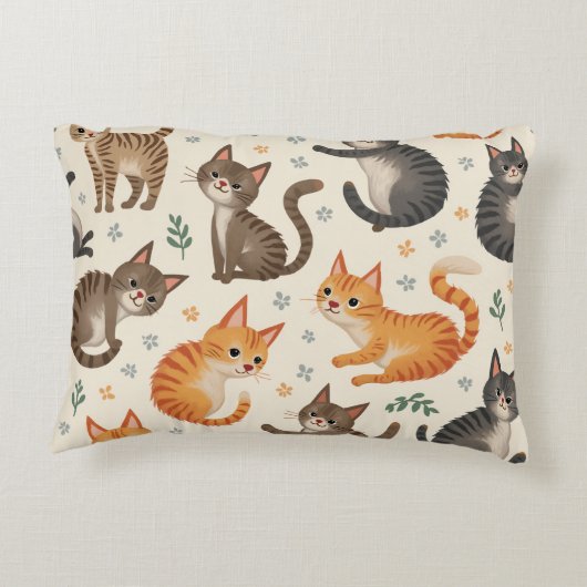 Een schattig kattenkussen accent kussen (Achterkant)