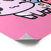 Een schattig kawaii eenhoorn poster (Hoek)