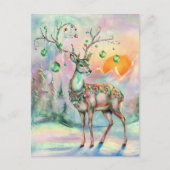 Een Schattig kersthert Briefkaart (Voorkant)