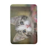 Een schattig kitten met groene ogen badmat (Voorkant Verticaal)