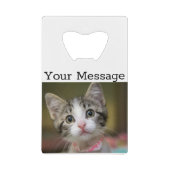 Een schattig kitten met groene ogen creditkaart flessenopener (Voorkant)