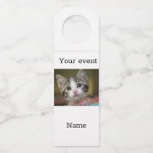 Een schattig kitten met groene ogen flessenhanger (Voorkant)