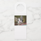 Een schattig kitten met groene ogen flessenhanger (Achterkant)