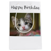 Een schattig kitten met groene ogen medium cadeauzakje (Voorkant)