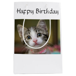 Een schattig kitten met groene ogen medium cadeauzakje
