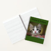 Een schattig kitten met groene ogen notitieboek (Binnen)