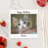 Een schattig kitten met groene ogen servet (Insitu)