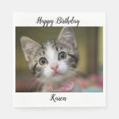 Een schattig kitten met groene ogen servet (Voorkant)