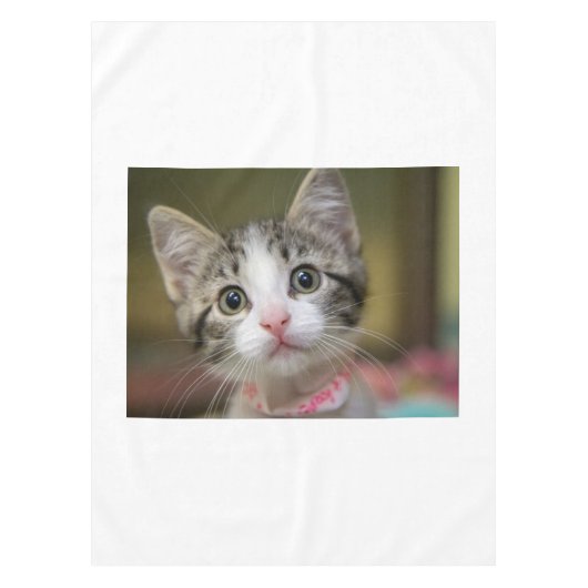 Een schattig kitten met groene ogen tafelkleed (Voorkant)
