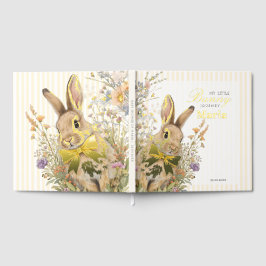 Een schattig klein bloemenkabouter Geel lint Baby  Gastenboek