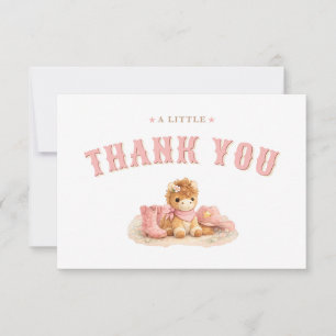 Een Schattig Klein Cowgirl Baby Meisje Shower Beda Bedankkaart
