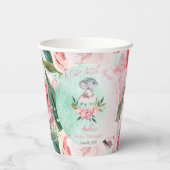 Een schattig klein muisje is op weg meisje Baby sh Papieren Bekers (Achterkant)