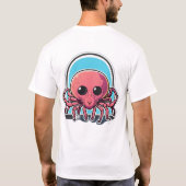Een schattig klein ontwerp van krab is glanzend en t-shirt (Achterkant)
