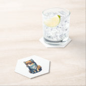 Een schattig klein puppy kartonnen onderzetters (Insitu)