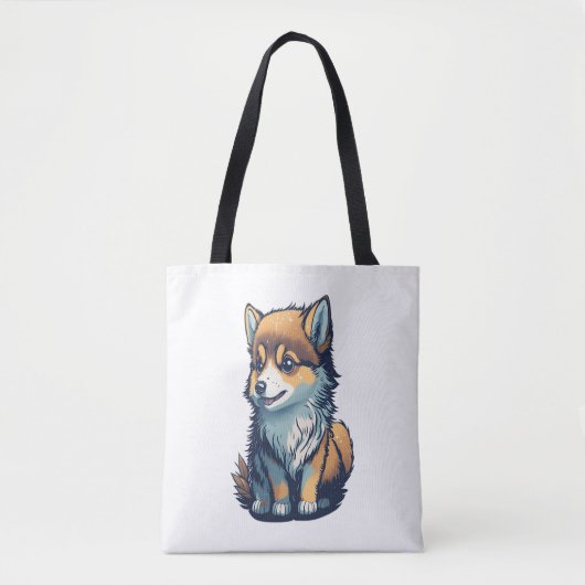 Een schattig klein puppy tote bag (Voorkant)
