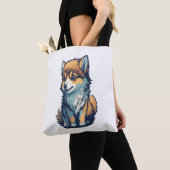 Een schattig klein puppy tote bag (Dichtbij)