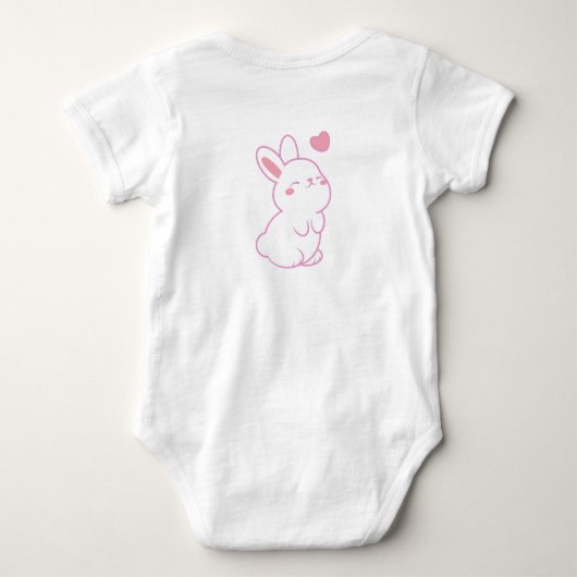 Een schattig konijn bodypakjes romper (Achterkant)